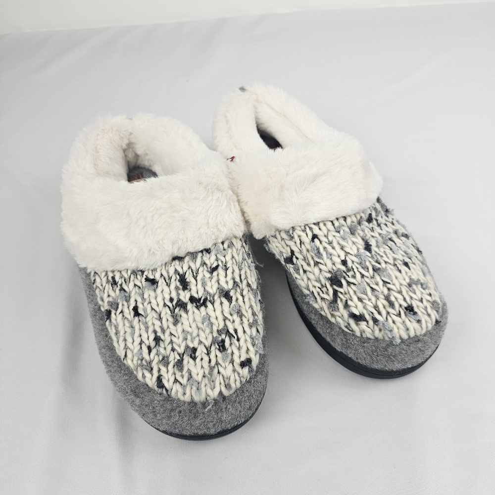 Dearfoams Cozy Comfort Women's Cable Knit Clog Slippers size Large 9-10